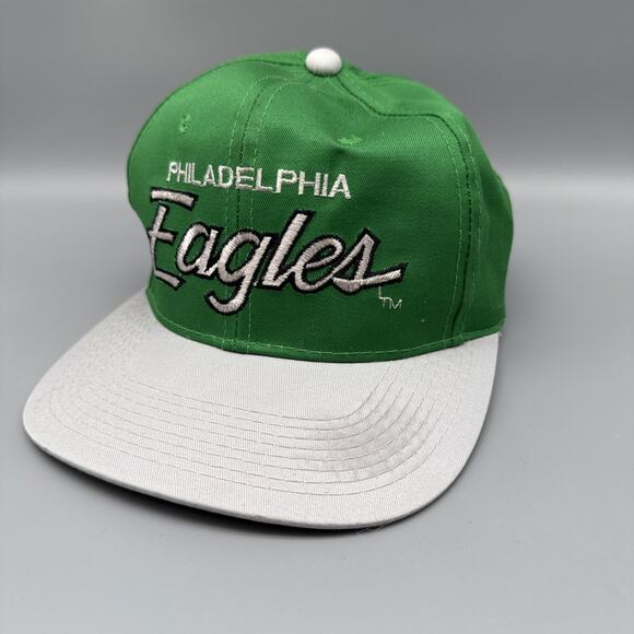 Vintage 90s Philadelphia Eagles Snapback Hat Sports Specialties Script - Picture 1 of 8